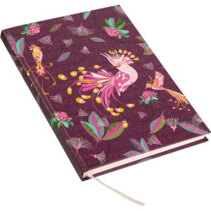 Goldbuch Carnet Oiseaux Tropicaux Prune 15x22 cm