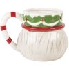 Clayre & Eef Mug Céramique 550ml Beige-Blanc