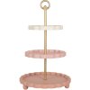 Clayre & Eef 6H2458 Étagère Rose & Blanc 30x50 cm