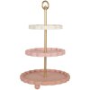Clayre & Eef 6H2458 Étagère Rose & Blanc 30x50 cm