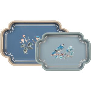 Clayre & Eef 6H2459 Set de 2 Plateaux Décoratifs 46x30/35x24 cm