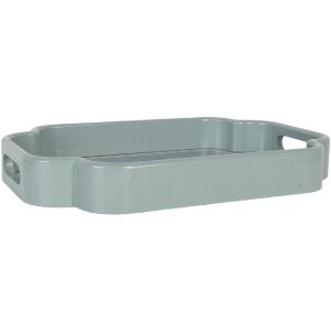 Clayre & Eef 6H2459 Set de 2 Plateaux Décoratifs 46x30/35x24 cm