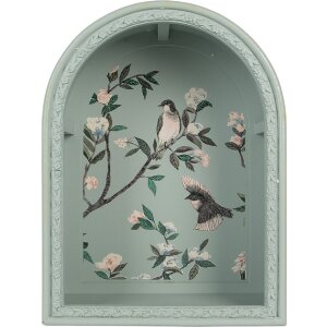 Clayre & Eef 6H2460 Set de 2 Étagères Murales Bleu Rose 30x16x40/24x14x30 cm