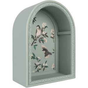 Clayre & Eef 6H2460 Set de 2 Étagères Murales Bleu Rose 30x16x40/24x14x30 cm