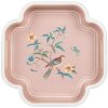 Clayre & Eef Set de 2 Plateaux Décoratifs Beige Rose 30x30/24x24 cm