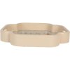 Clayre & Eef Set de 2 Plateaux Décoratifs Beige Rose 30x30/24x24 cm