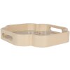 Clayre & Eef Set de 2 Plateaux Décoratifs Beige Rose 30x30/24x24 cm