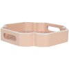 Clayre & Eef Set de 2 Plateaux Décoratifs Beige Rose 30x30/24x24 cm