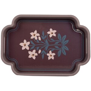 Clayre & Eef Set de 2 Plateaux Décoratifs Rose Violet