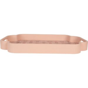 Clayre & Eef Set de 2 Plateaux Décoratifs Rose Violet