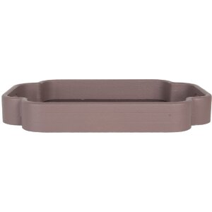 Clayre & Eef Set de 2 Plateaux Décoratifs Rose Violet
