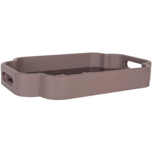 Clayre & Eef Set de 2 Plateaux Décoratifs Rose Violet