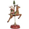 Clayre & Eef 6PR5763 Décoration Père Noël sur renne 16x11x30 cm