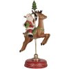 Clayre & Eef 6PR5763 Décoration Père Noël sur renne 16x11x30 cm