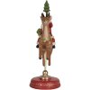 Clayre & Eef 6PR5763 Décoration Père Noël sur renne 16x11x30 cm