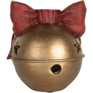 Clayre & Eef 6PR5767 Bougeoir Décoratif Doré et Rouge
