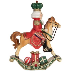 Clayre & Eef 6PR5768 Décoration Casse-Noisette à Cheval Bascule 24x8x31 cm