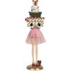 Clayre & Eef 6PR5769 Décoration Femme Rose et Blanc 10x10x36 cm