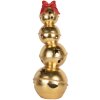 Clayre & Eef 6PR5771 Décoration de cloches empilées or et rouge 20x20x54 cm