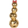 Clayre & Eef 6PR5771 Décoration de cloches empilées or et rouge 20x20x54 cm