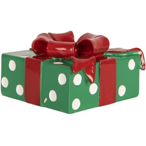 Clayre & Eef Bougeoir Noël Vert et Rouge 10x10x6 cm