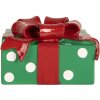 Clayre & Eef Bougeoir Noël Vert et Rouge 10x10x6 cm