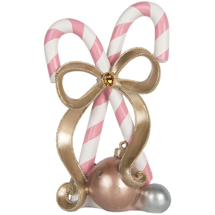 Clayre & Eef Décoration Bâton de Sucre Rose Gold 19x14x30 cm