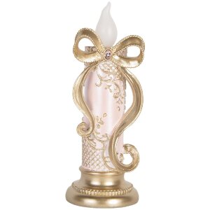 Clayre & Eef 6PR5776 Bougeoir LED Doré Rose...