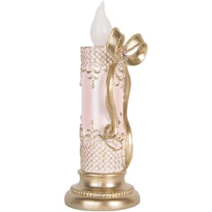 Clayre & Eef 6PR5776 Bougeoir LED Doré Rose...