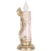 Clayre & Eef 6PR5776 Bougeoir LED Doré Rose 10x25cm