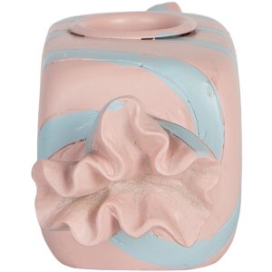 Clayre & Eef Bougeoir Rose-Bleu 14x5x5 cm
