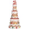 Clayre & Eef 6PR5779 Décoration Gâteau Ø 10x22 cm Marron-Blanc