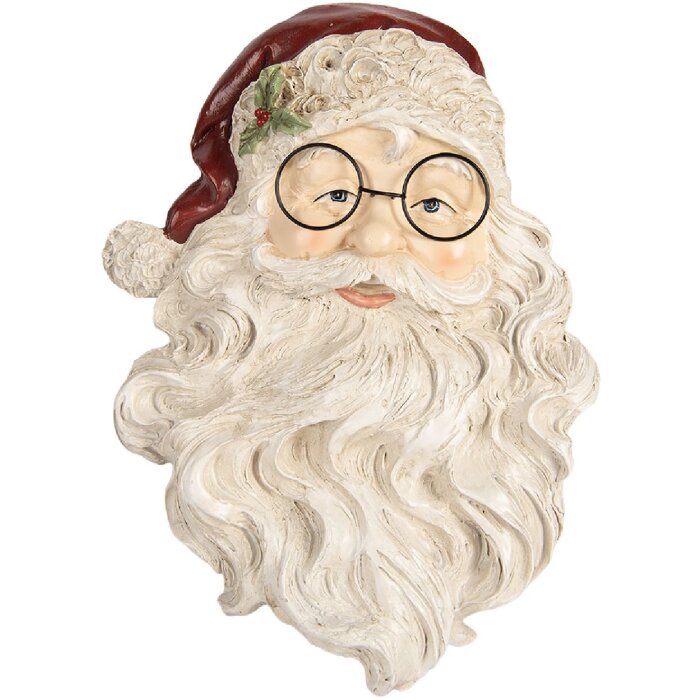 Clayre & Eef Décoration Murale Père Noël 23x5x31 cm
