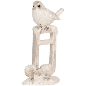 Clayre & Eef Décoration Oiseau Beige-Blanc...
