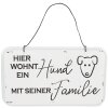 Clayre & Eef 6Y5689 Panneau Texte Décoratif 20x12 cm Blanc