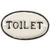 Clayre & Eef Panneau Toilette 10x1x6 cm Blanc
