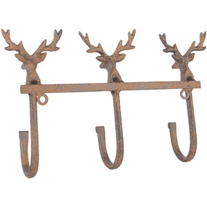 Clayre & Eef 6Y5948 Patère Murale Marron 27x5x15 cm