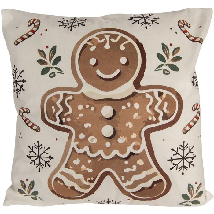 Housse de coussin Clayre & Eef CGM22 45x45 cm Beige Marron