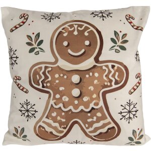 Housse de coussin Clayre & Eef CGM22 45x45 cm Beige Marron