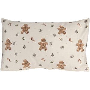 Clayre & Eef CGM36 Housse de Coussin 30x50 cm Beige-Brun