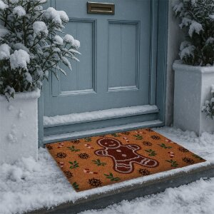 Clayre & Eef CGMMC Paillasson Intérieur 75x45 cm Brun-Vert