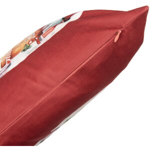 Clayre & Eef Housse de Coussin 45x45 cm Rot-Braun