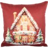 Clayre & Eef Housse de Coussin 45x45 cm Rot-Braun