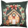 Housse de coussin Clayre & Eef KT021.430 45x45 cm Vert & Marron