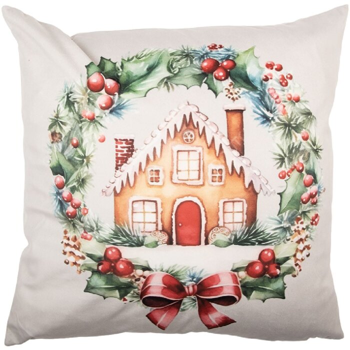 Clayre & Eef Housse de Coussin 45x45 cm Beige-Marron
