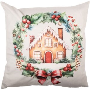 Clayre & Eef Housse de Coussin 45x45 cm Beige-Marron