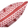 Clayre & Eef Housse de Coussin 45x45 cm Rouge-Blanc