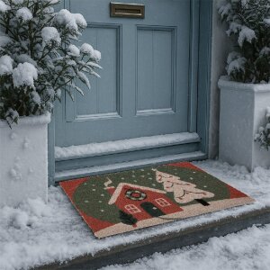 Clayre & Eef MC278 Paillasson dEntrée Rouge et Vert