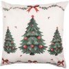 Housse de coussin Clayre & Eef TCH22 45x45 cm Beige-Vert