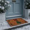 Clayre & Eef TCHMC Paillasson 75x45x1 cm Marron et Vert